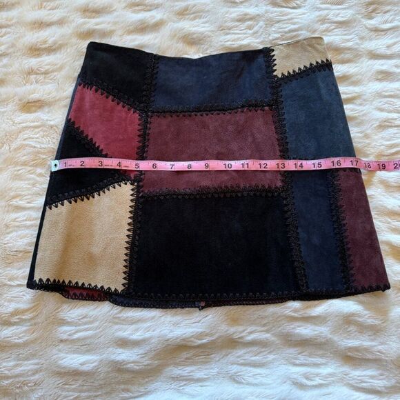 Zara Suede Patchwork Mini Skirt - Picture 11 of 14
